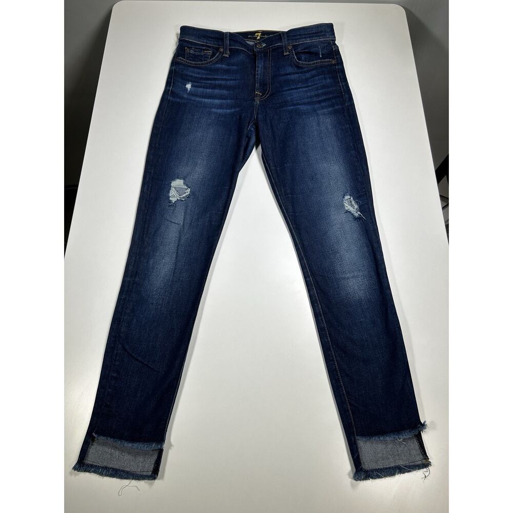 7 For All Mankind Jeans Women’s 28x28 Dark Blue The Ankle Skinny
